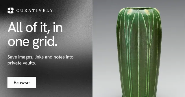 Social ad for Curatively: "All of it, in one grid." Swiss style, bottom layout, light palette in grey, black.