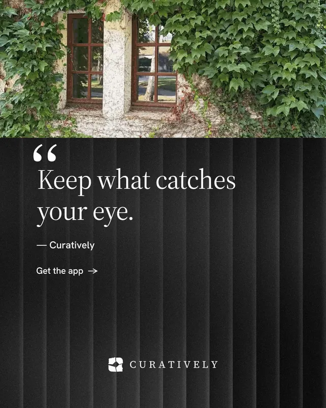Instagram portrait post for Curatively: "Private until you choose." Minimal luxury style, quote layout, dark palette in black, green, grey.