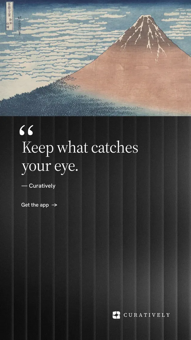 Instagram story for Curatively: "Then build from it." Minimal luxury style, quote layout, dark palette in grey, black.