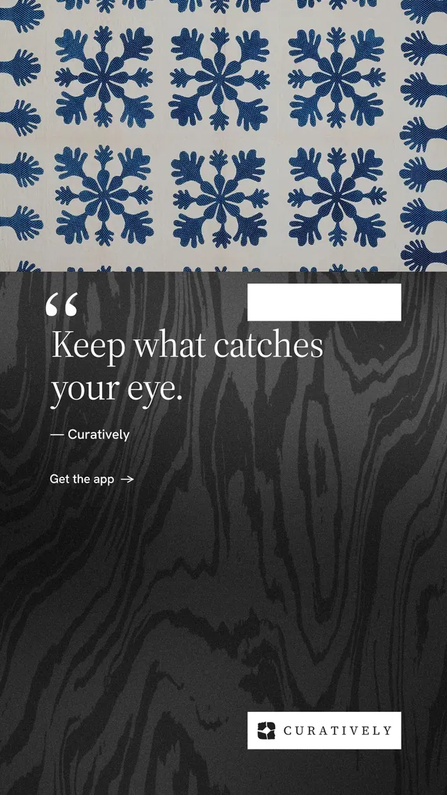 Instagram story for Curatively: "Keep a vault for each thing you make." Minimal luxury style, quote layout, dark palette in grey, black.