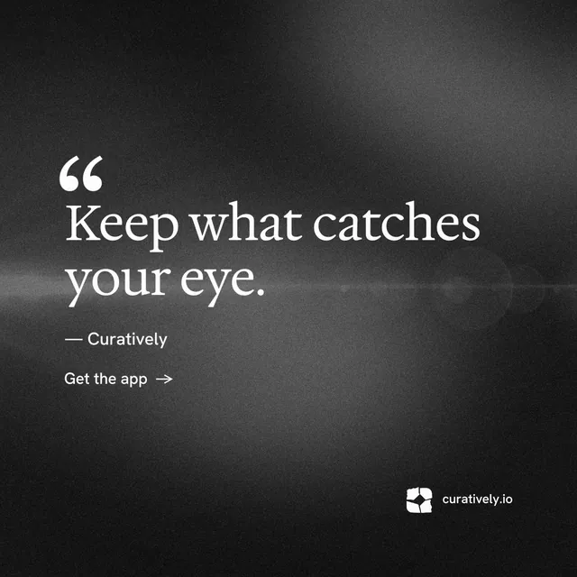 Instagram post for Curatively: "Point your AI at a vault." Minimal luxury style, quote layout, dark palette in black, grey.