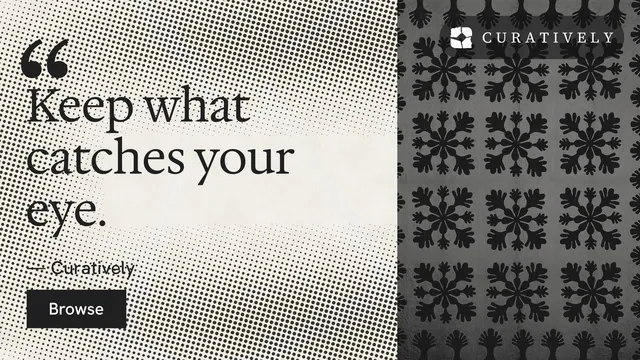 Landscape graphic for Curatively: "Private until you choose." Swiss style, quote layout, light palette in grey, white, black.