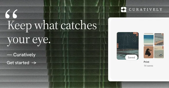 Social ad for Curatively: "It catalogues itself." Minimal luxury style, quote layout, light palette in black, grey, white.