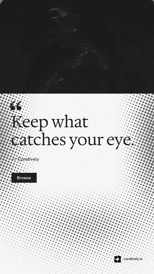 Instagram story for Curatively: "Then build from it." Swiss style, quote layout, light palette in black, white.