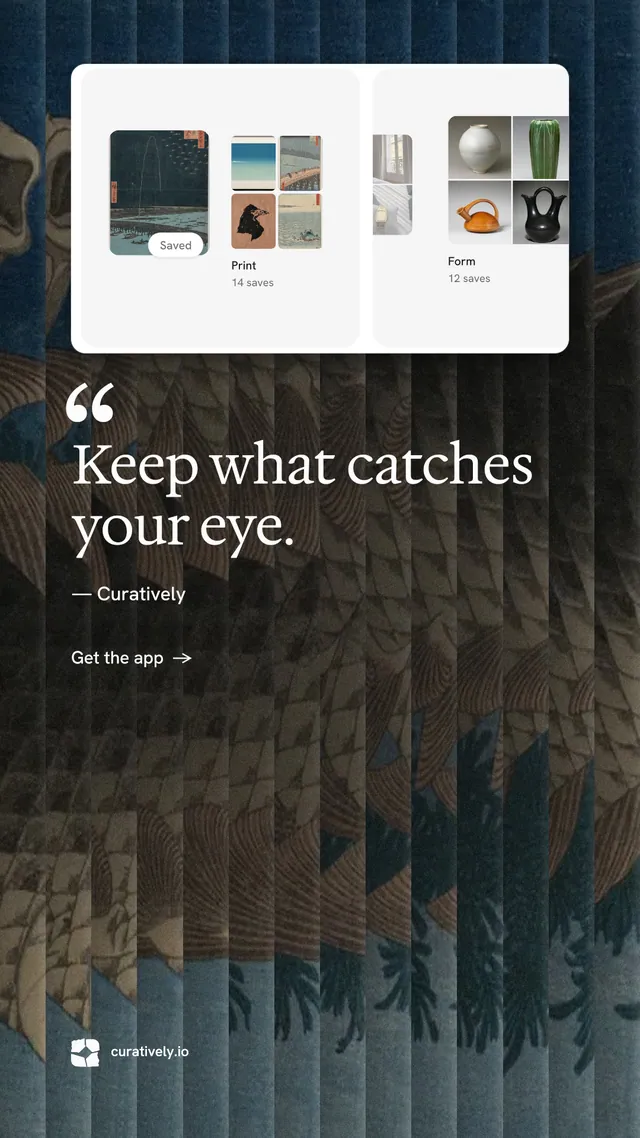 Instagram story for Curatively: "All of it, in one grid." Minimal luxury style, quote layout, dark palette in black, grey, white.