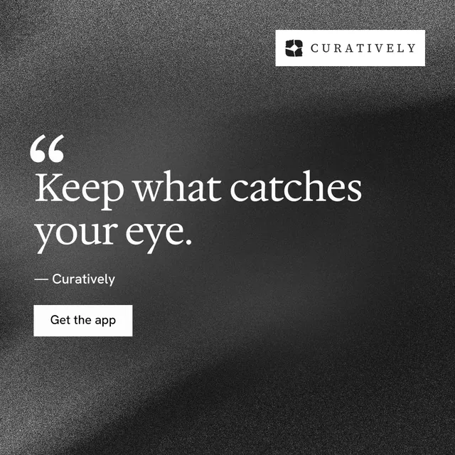 Instagram post for Curatively: "Private until you choose." Swiss style, quote layout, dark palette in grey, black.