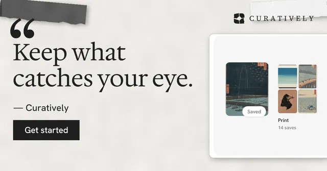 Social ad for Curatively: "Private until you choose." Swiss style, quote layout, light palette in white, grey.