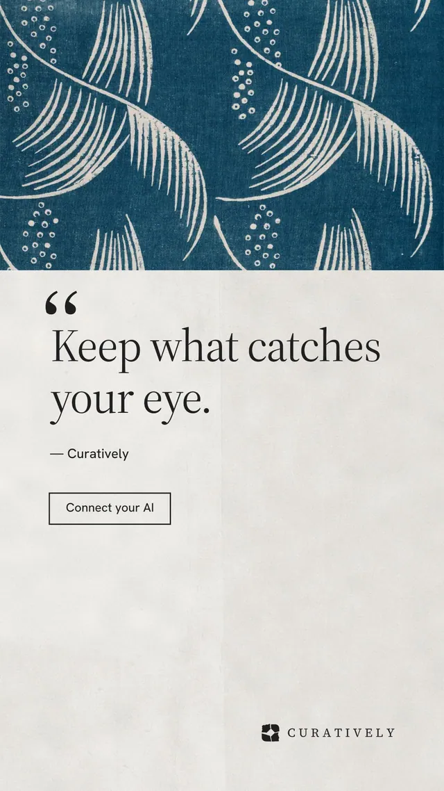 Instagram story for Curatively: "Private until you choose." Editorial style, quote layout, light palette in white, blue, grey.