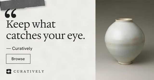 Social ad for Curatively: "Point your AI at a vault." Editorial style, quote layout, light palette in grey, white.