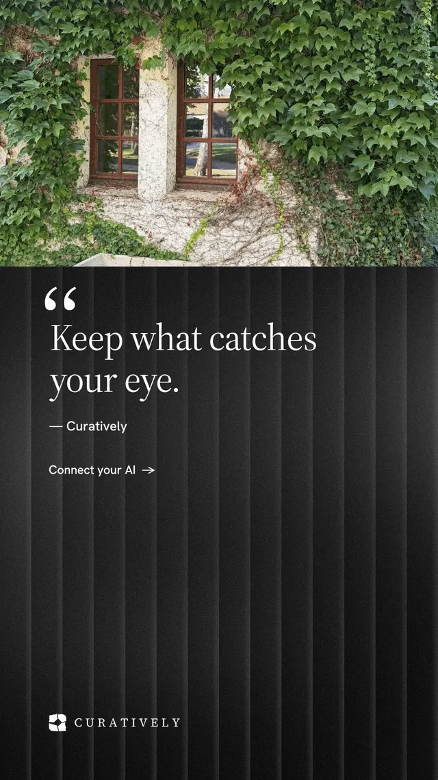 Instagram story for Curatively: "Keep a vault for each thing you make." Minimal luxury style, quote layout, dark palette in black, green, grey.