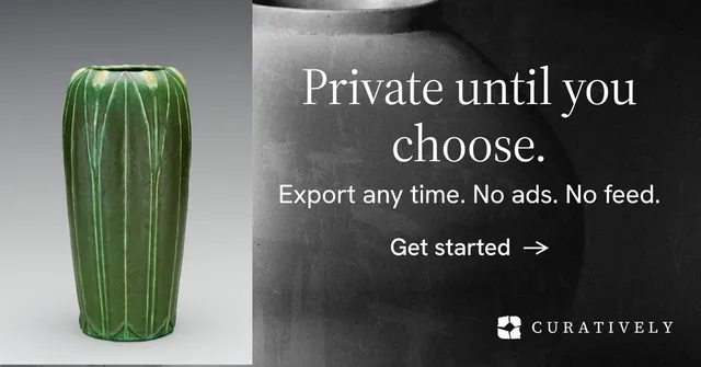 Social ad for Curatively: "Private until you choose." Minimal luxury style, skeleton layout, dark palette in black, grey.