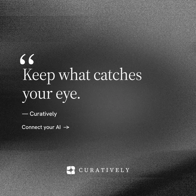 Instagram post for Curatively: "Keep a vault for each thing you make." Minimal luxury style, quote layout, dark palette in grey, black.