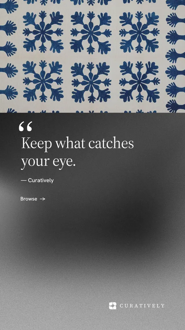 Instagram story for Curatively: "Keep a vault for each thing you make." Minimal luxury style, quote layout, dark palette in grey, black.