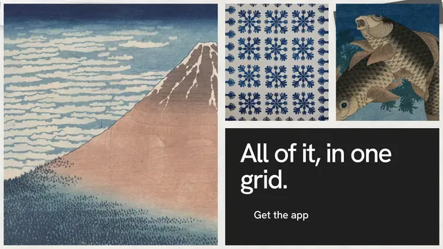 Landscape graphic for Curatively: "All of it, in one grid." Swiss style, collage layout, light palette in grey, black.