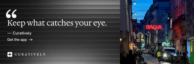 X header for Curatively: "Private until you choose." Minimal luxury style, quote layout, dark palette in black, grey.