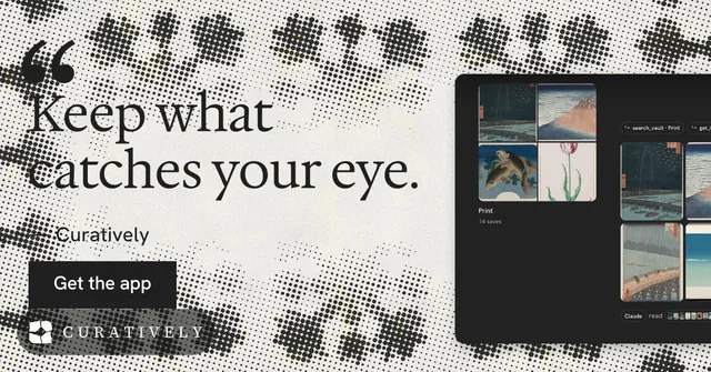 Social ad for Curatively: "All of it, in one grid." Swiss style, quote layout, light palette in black, grey, white.