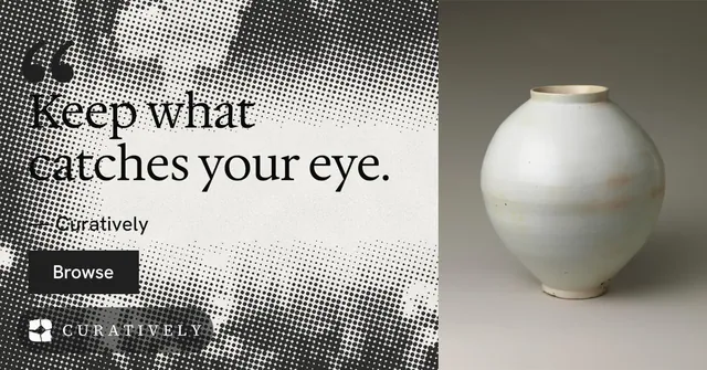 Social ad for Curatively: "All of it, in one grid." Swiss style, quote layout, light palette in white, grey.