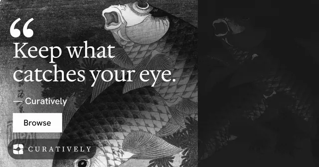Social ad for Curatively: "Point your AI at a vault." Swiss style, quote layout, dark palette in grey, black.
