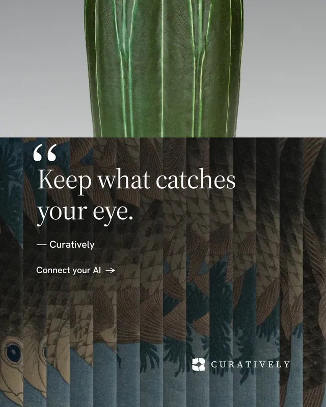 Instagram portrait post for Curatively: "All of it, in one grid." Minimal luxury style, quote layout, dark palette in grey, black.