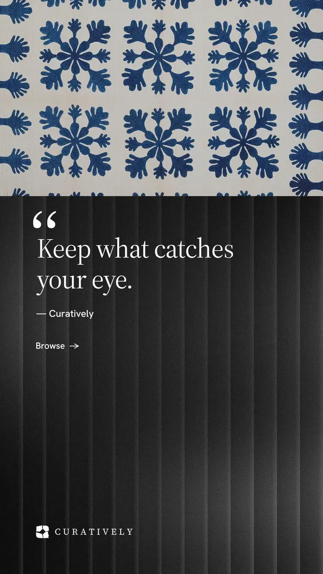 Instagram story for Curatively: "Then build from it." Minimal luxury style, quote layout, dark palette in grey, black.