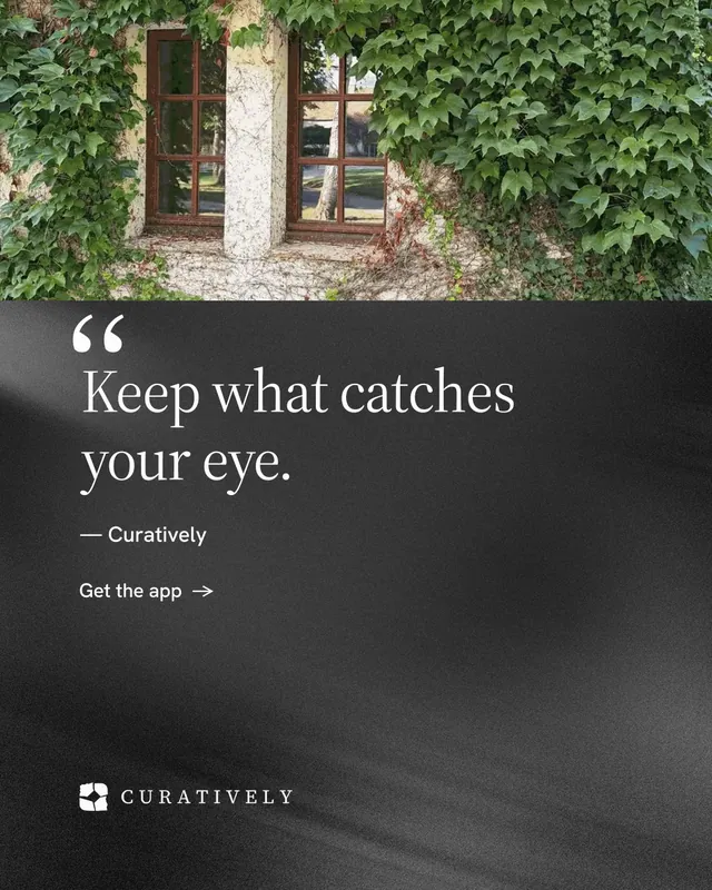 Instagram portrait post for Curatively: "Point your AI at a vault." Minimal luxury style, quote layout, dark palette in black, grey.