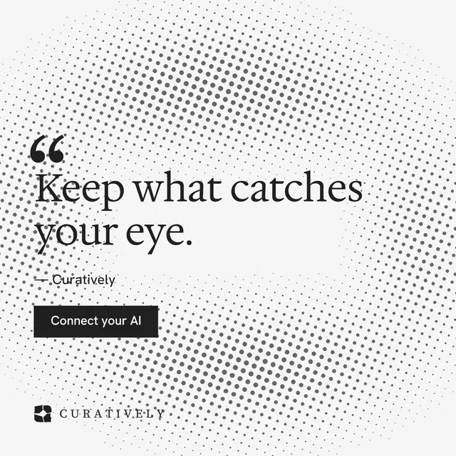 Instagram post for Curatively: "Private until you choose." Swiss style, quote layout, light palette in white, grey.