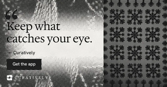 Social ad for Curatively: "It catalogues itself." Swiss style, quote layout, light palette in grey, black, white.