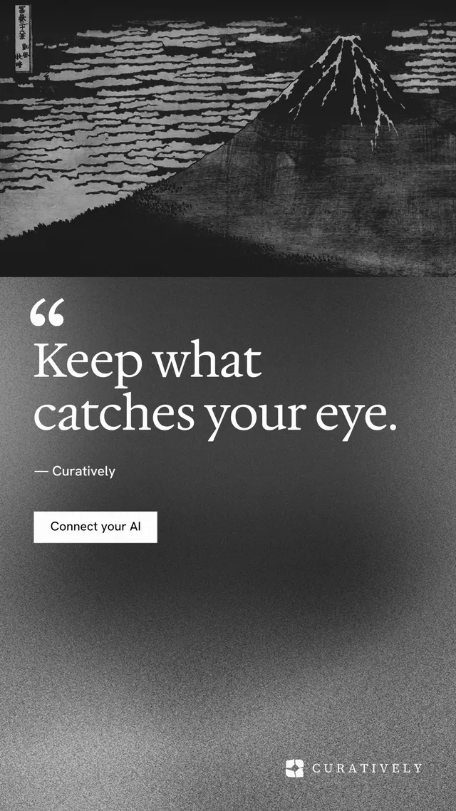 Instagram story for Curatively: "Find it by colour." Swiss style, quote layout, dark palette in grey, black.