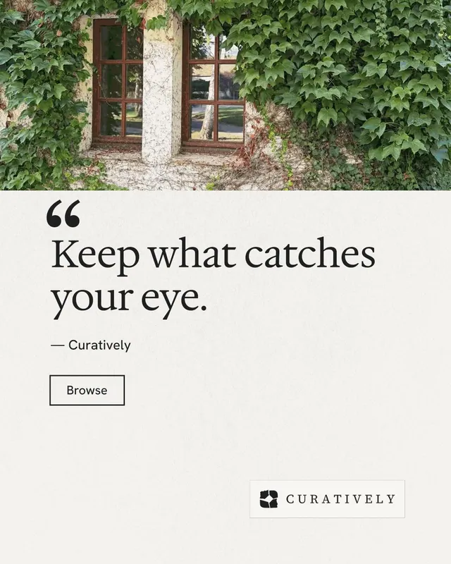 Instagram portrait post for Curatively: "Point your AI at a vault." Editorial style, quote layout, light palette in green, white, grey.
