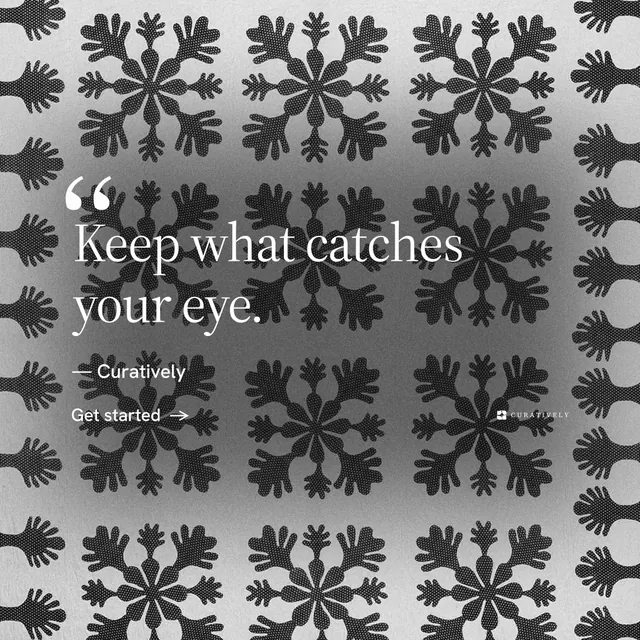 Instagram post for Curatively: "Then build from it." Minimal luxury style, quote layout, light palette in grey, black, white.