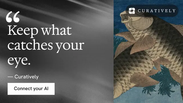 Landscape graphic for Curatively: "Private until you choose." Swiss style, quote layout, dark palette in grey, black.