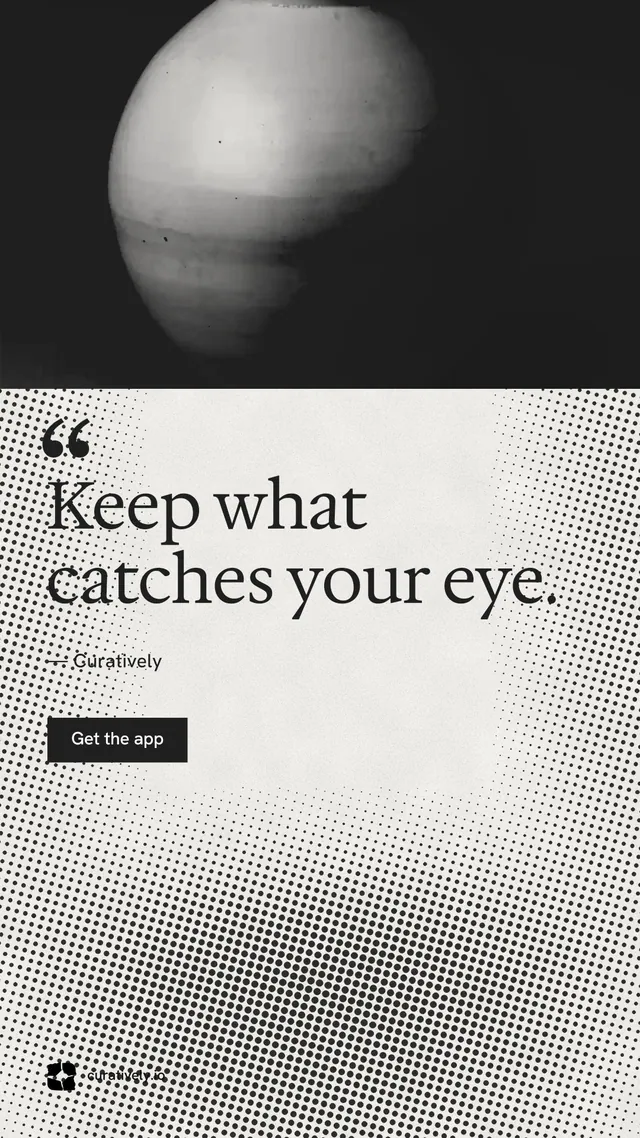 Instagram story for Curatively: "All of it, in one grid." Swiss style, quote layout, light palette in grey, black, white.