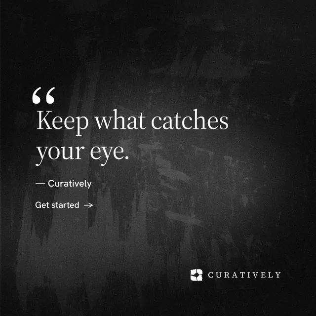 Instagram post for Curatively: "Point your AI at a vault." Minimal luxury style, quote layout, dark palette in black, grey.