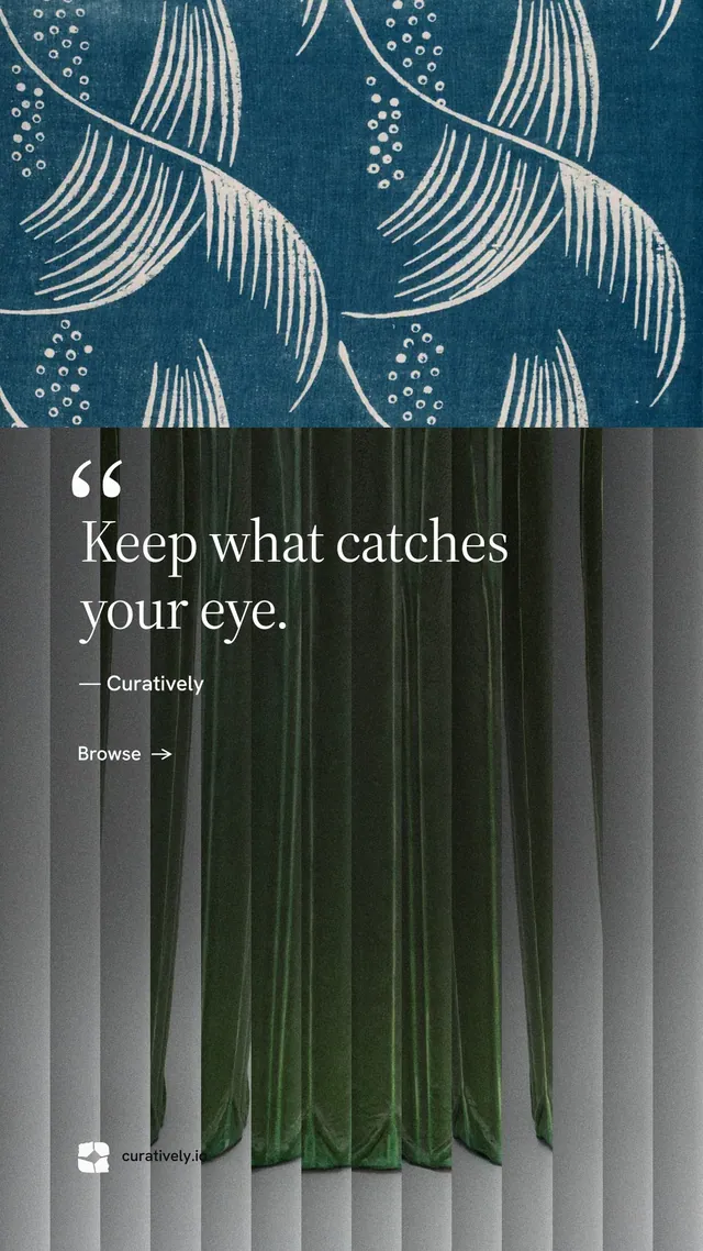 Instagram story for Curatively: "Keep a vault for each thing you make." Minimal luxury style, quote layout, dark palette in black, grey, teal.