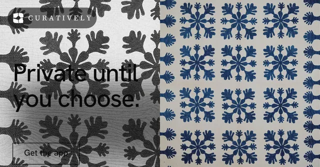 Social ad for Curatively: "Private until you choose." Editorial style, bottom layout, light palette in grey, black, white.