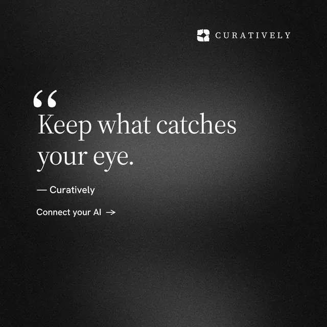 Instagram post for Curatively: "Private until you choose." Minimal luxury style, quote layout, dark palette in black, grey.