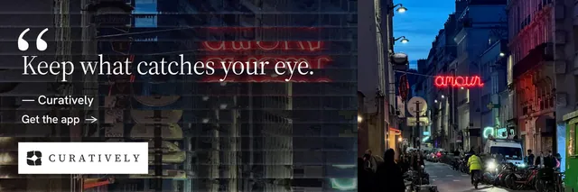 X header for Curatively: "Private until you choose." Minimal luxury style, quote layout, dark palette in black, grey, pink.