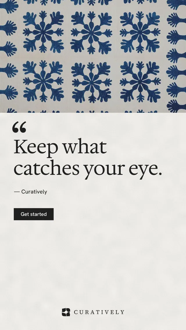 Instagram story for Curatively: "Private until you choose." Swiss style, quote layout, light palette in white, grey.