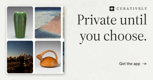 Social ad for Curatively: "Private until you choose." Minimal luxury style, right layout, light palette in white, grey.