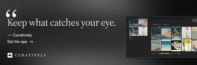 X header for Curatively: "Point your AI at a vault." Minimal luxury style, quote layout, dark palette in black, grey.