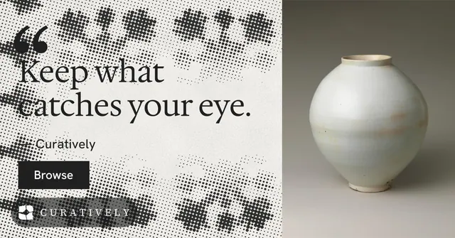 Social ad for Curatively: "Then build from it." Swiss style, quote layout, light palette in grey, white.