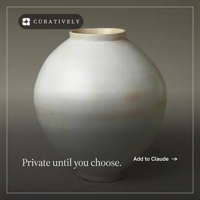 Instagram post for Curatively: "Private until you choose." Editorial style, image led layout, dark palette in grey, black, white.