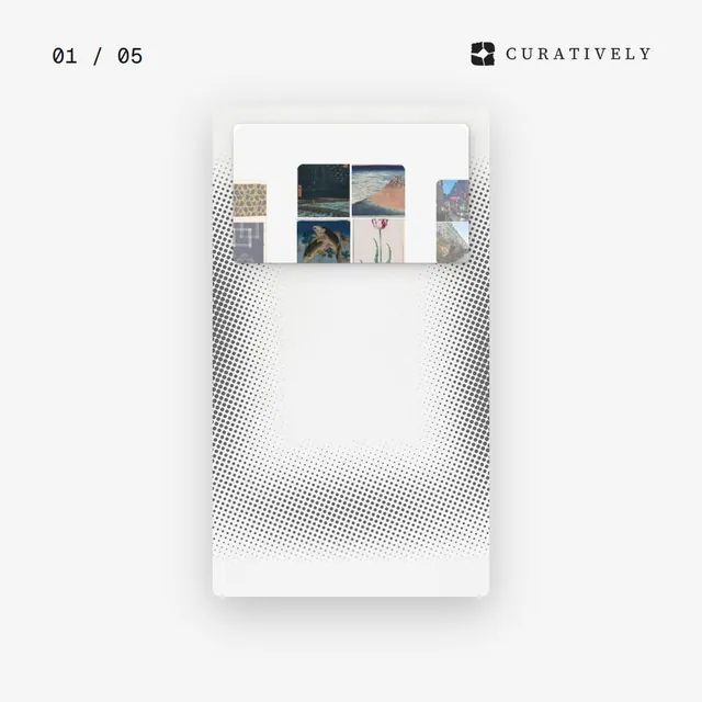 Video for Curatively. Ad flipbook, 7.5 s, light palette.