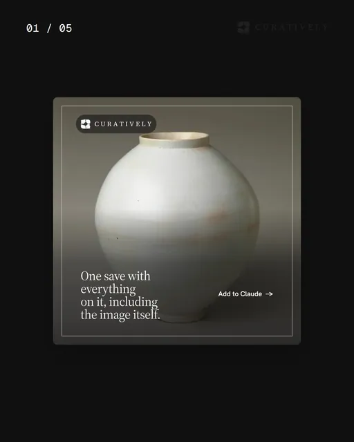 Video for Curatively. Ad flipbook, 7.5 s, dark palette.