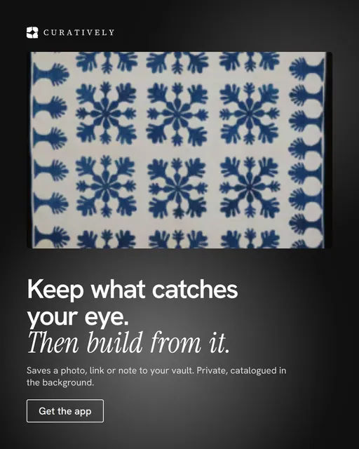 Video for Curatively: "Keep what catches your eye. Then build from it.". Doc motion loop, 8.0 s, dark palette.