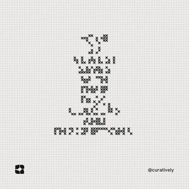 Instagram post for Curatively: "Your 20 newest saves with their tags, colours and descriptions." Stitch style, technique:raster type fx layout, light palette in white.