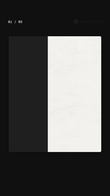 Video for Curatively. Ad flipbook, 7.5 s, dark palette.