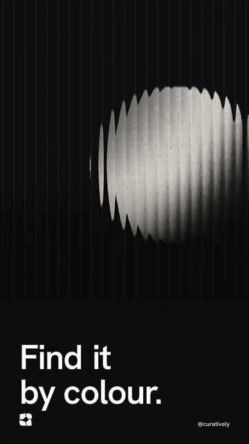 Video for Curatively: "Find it by colour.". Shader loop, 6.0 s, dark palette.