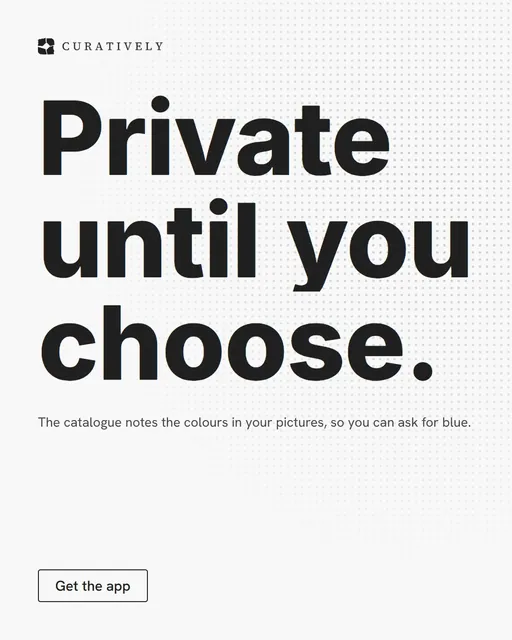 Video for Curatively: "Private until you choose.". Doc motion loop, 8.0 s, light palette.