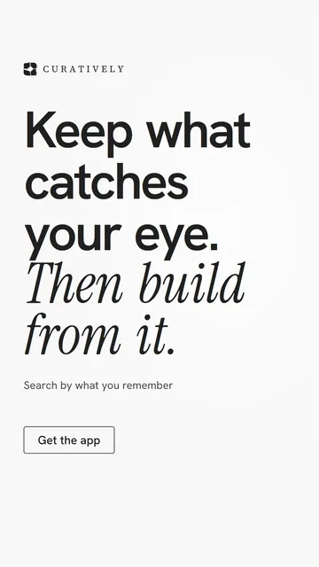 Video for Curatively: "Keep what catches your eye. Then build from it.". Doc motion loop, 6.0 s, light palette.